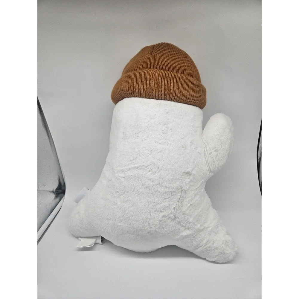 Martha Stewart Ghost Shaped Pillow with Football and Beanie Soft Plushie NEW!